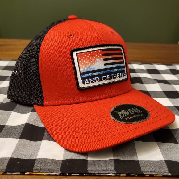 Men's Red Land of the Free Hat - Picture 1 of 4